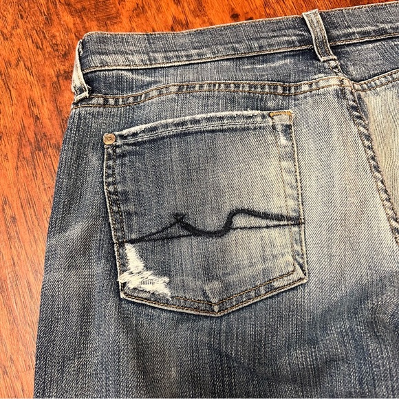 7 For All Mankind Bootcut Jeans Vintage 2005 Distressed Women’s Size 30 Y2K - Picture 5 of 15